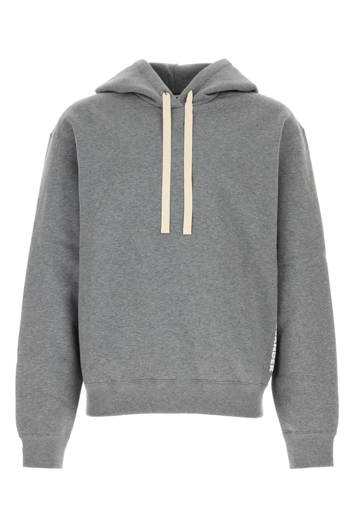Jil Sander Cotton Jersey Hoodie — Gray