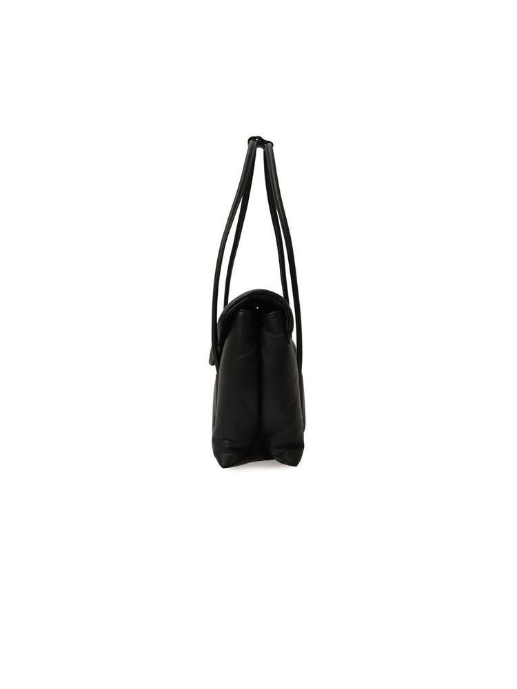 Coccinelle Puffy Smooth Leather Shoulder Bag — Black