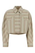 Chaqueta Fendi de algodón a rayas — Beige