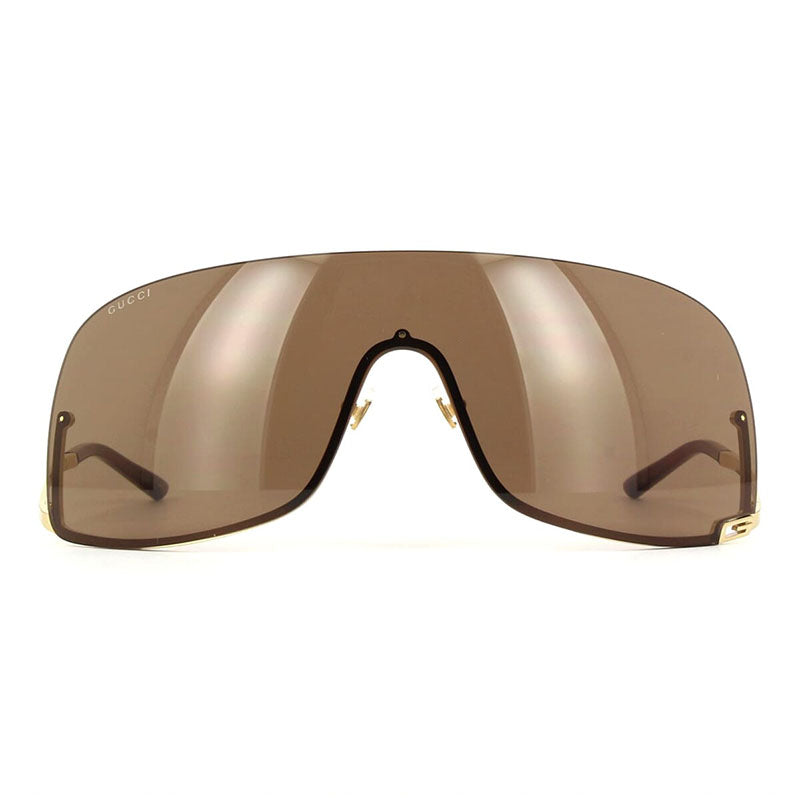 Gucci GG1560S002 Shield Lens Sunglasses — Gold