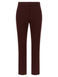 Brunello Cucinelli Cotton Canvas Trousers — Burgundy