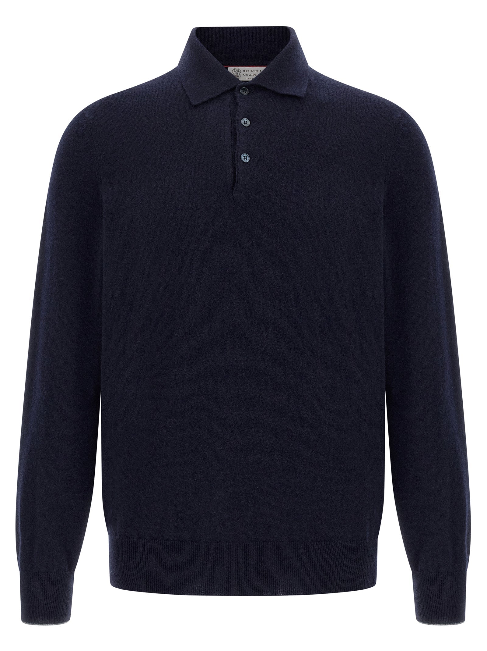 Brunello Cucinelli Cashmere Polo Shirt — Blue