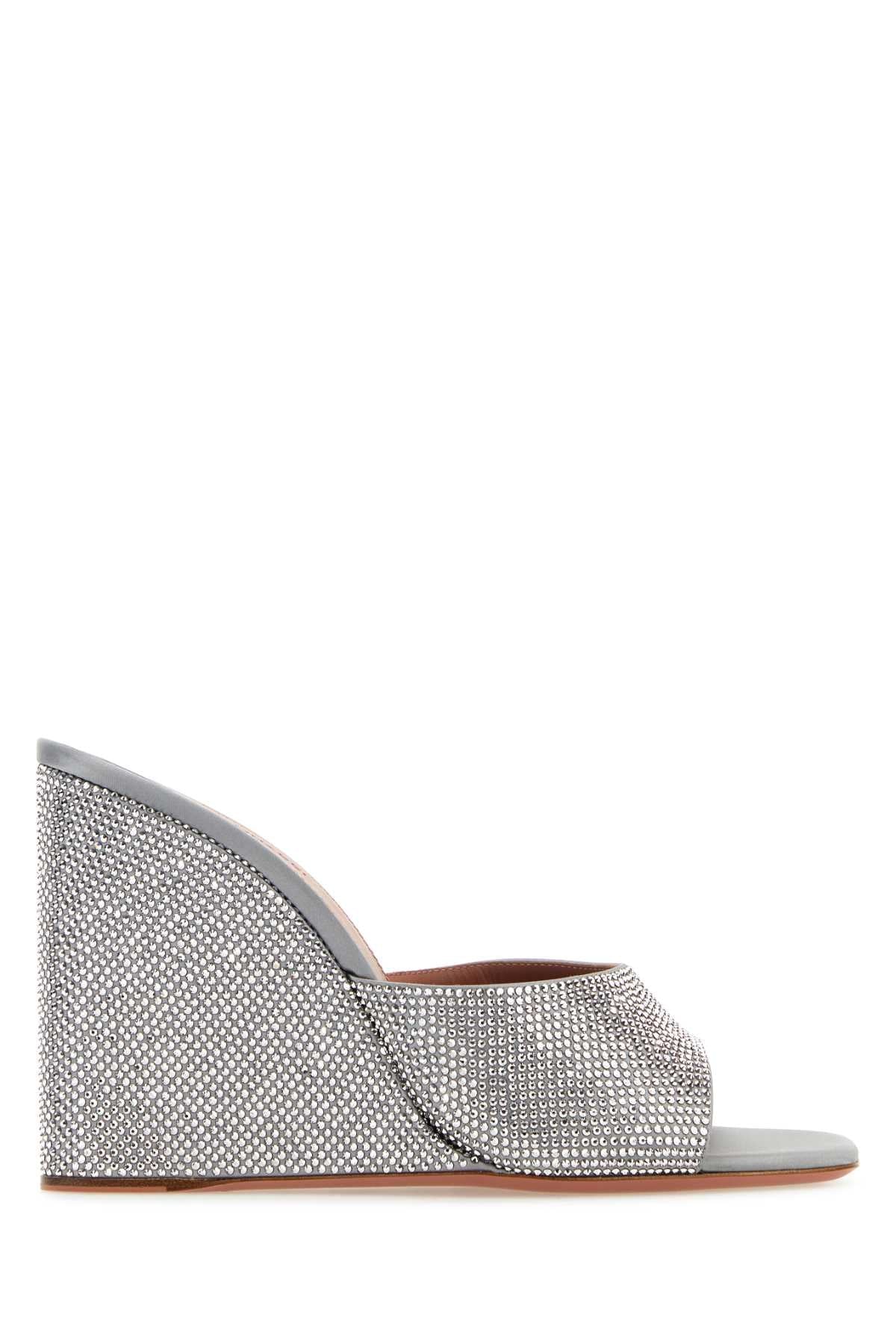 Amina Muaddi Lupita Mule — Silver