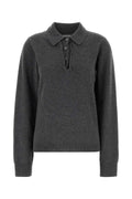 Maison Margiela Twist Lambswool Polo — Gray