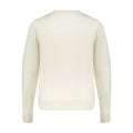 Ganni Wool-Blend Ribbed Sweatshirt — Cream