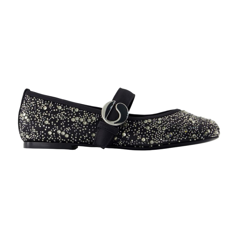 Coperni Crystal-Embellished Ballerina — Black