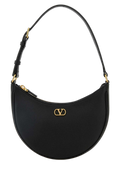 Valentino Garavani Logo-Detailed Leather Shoulder Bag — Black