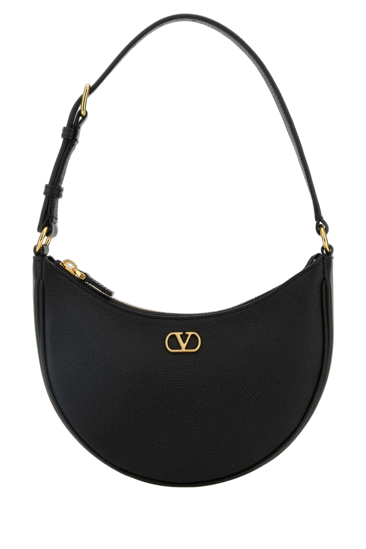 Valentino Garavani Logo-Detailed Leather Shoulder Bag — Black
