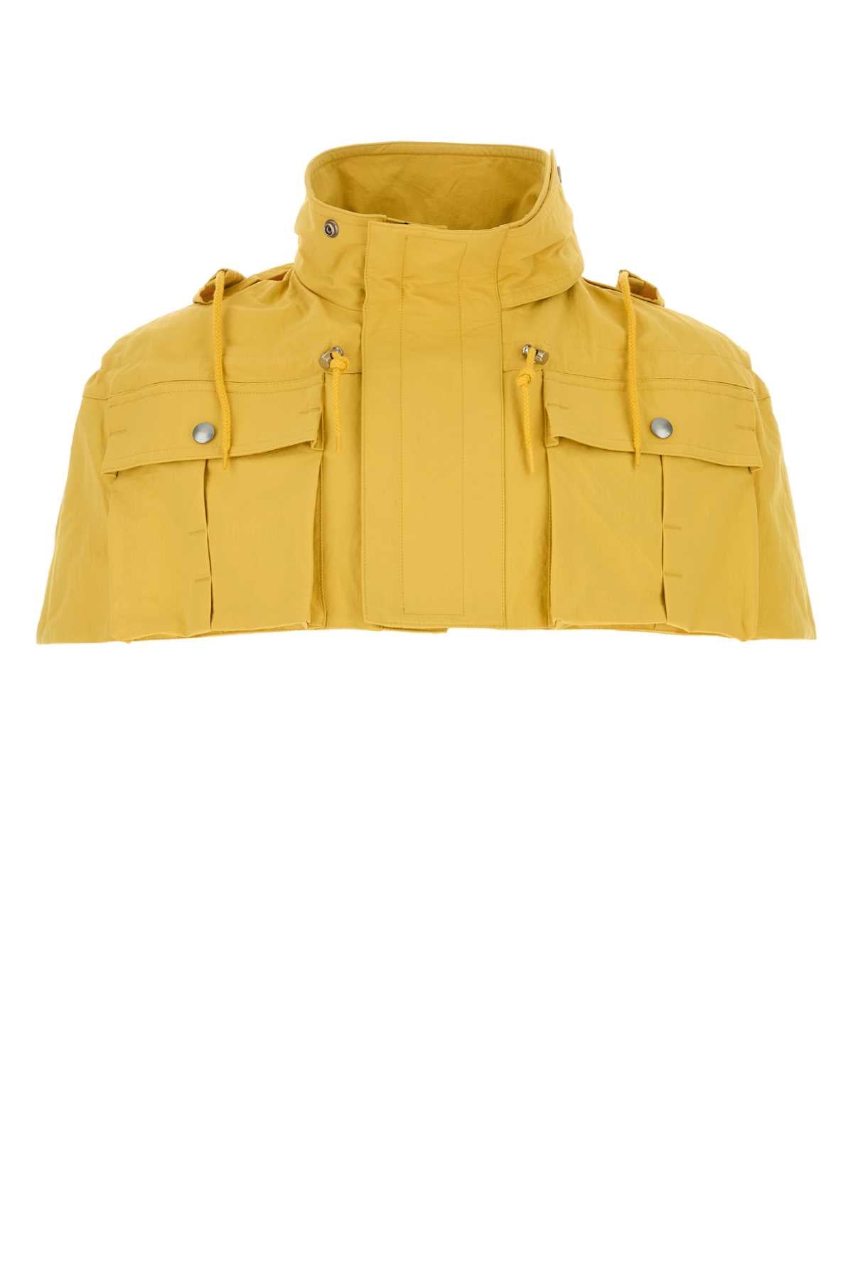 Prada Nylon Cape Cape — Yellow