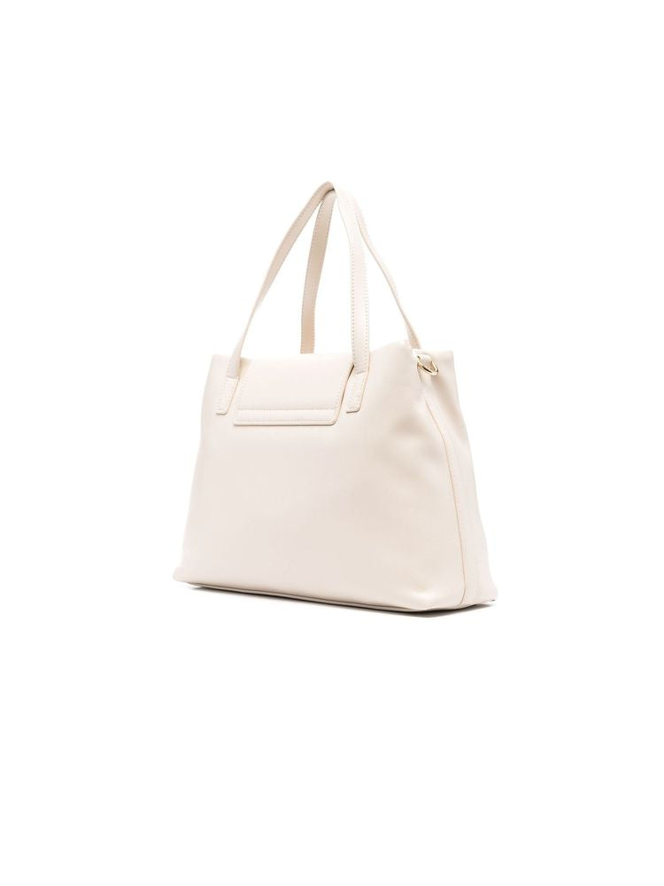 Love Moschino Polyurethane Shoulder Bag — Ivory