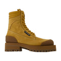 Palm Angels Lug-Sole Leather Boot — Beige