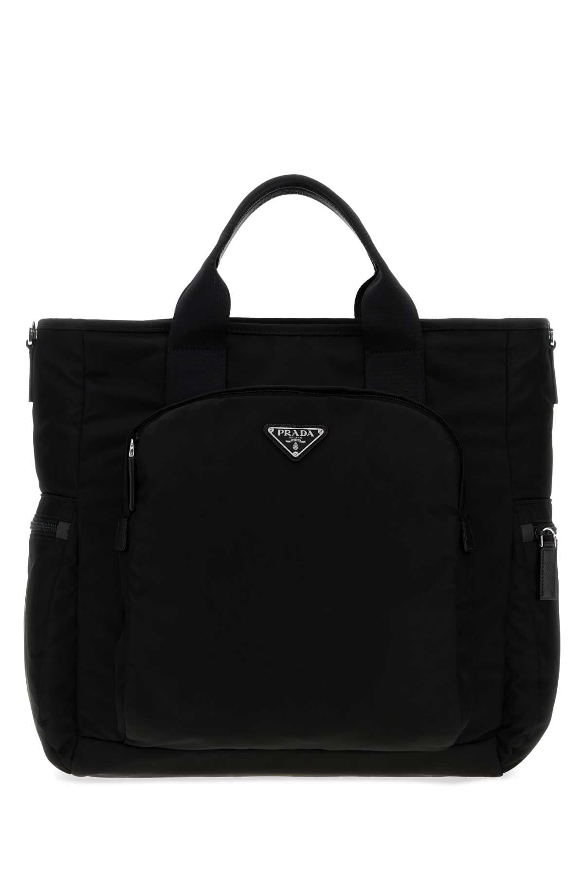 Prada Tessuto Shoulder Bag — Black