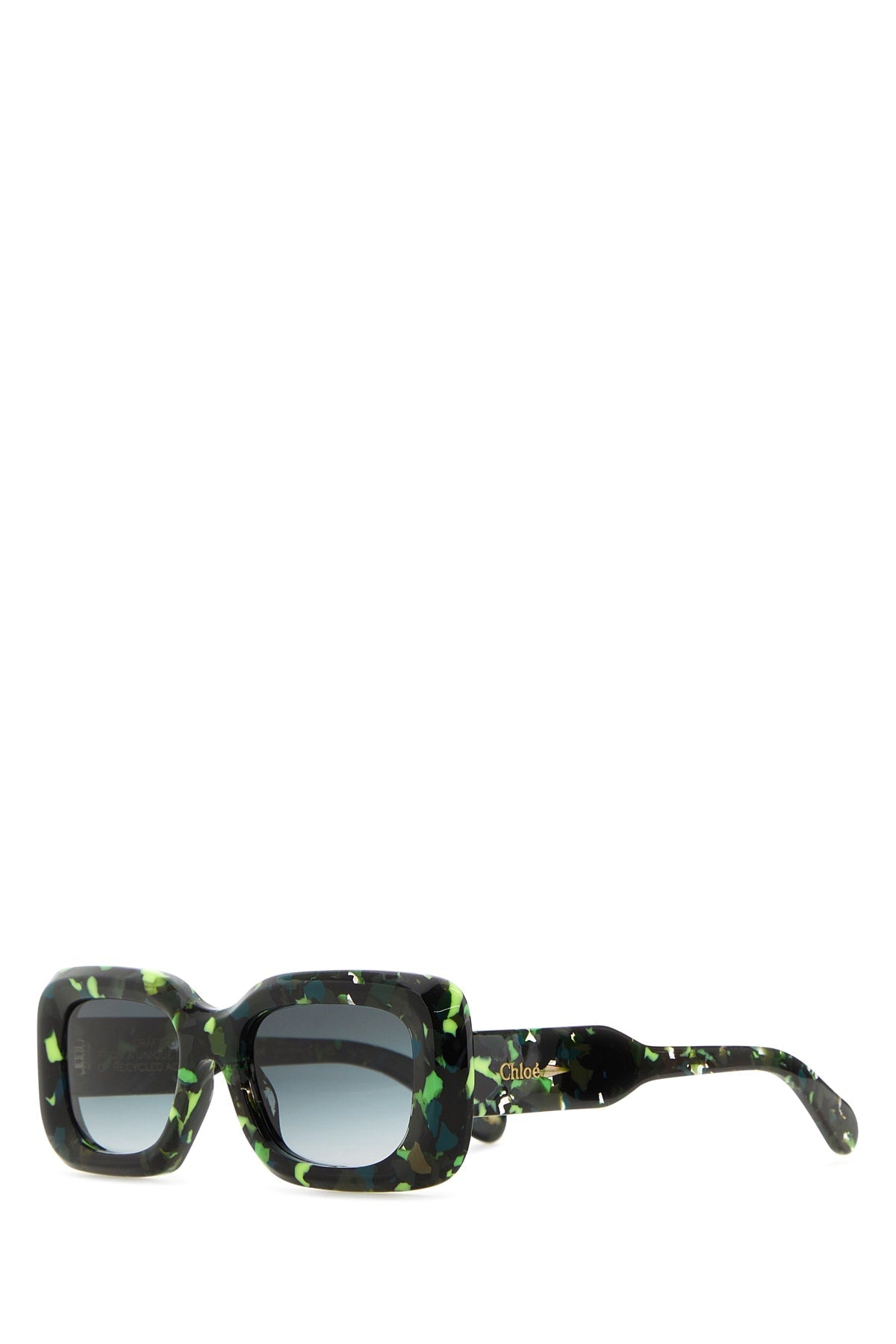 Chloé CH0188S005 Camouflage Square Frame Sunglasses — Green