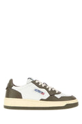 Autry Leather Color-Block Sneaker — White