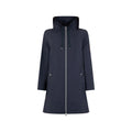 Herno Elastane Drawstring Hood Coat — Navy