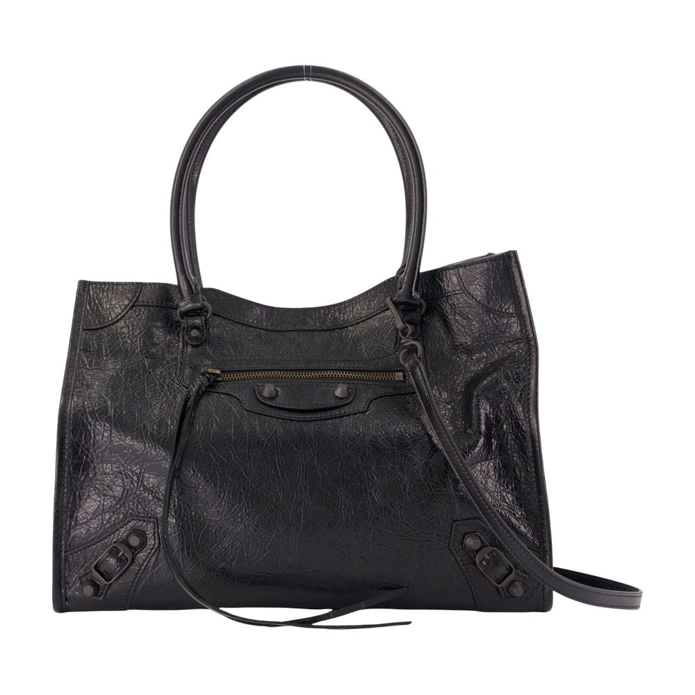 Balenciaga Le City Tote Shoulder Bag — Black