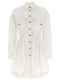 Versace Cotton Poplin Shirt Dress — White