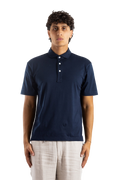 Polo de algodón Pima Handvaerk — Azul marino