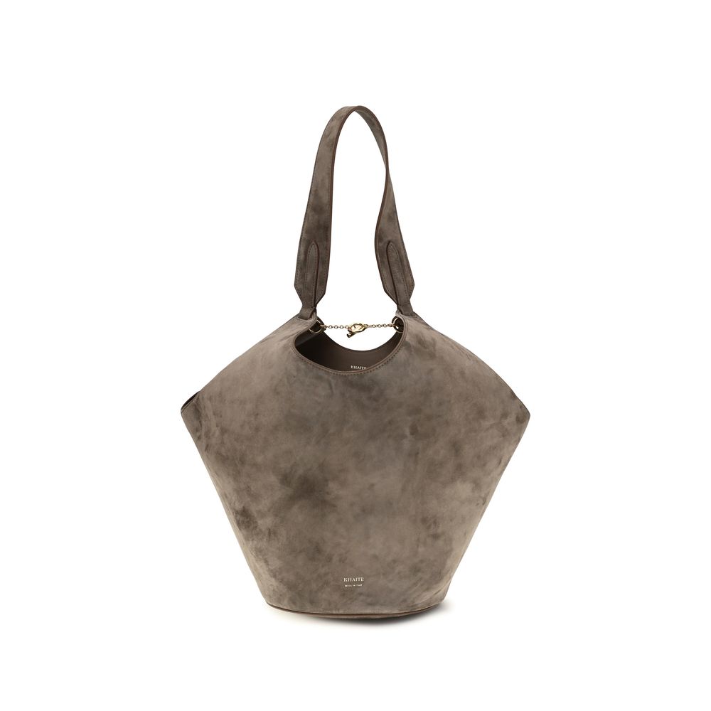 Khaite Lotus Shoulder Bag — Beige