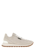 Brunello Cucinelli Suede Low-Top Sneaker — Beige