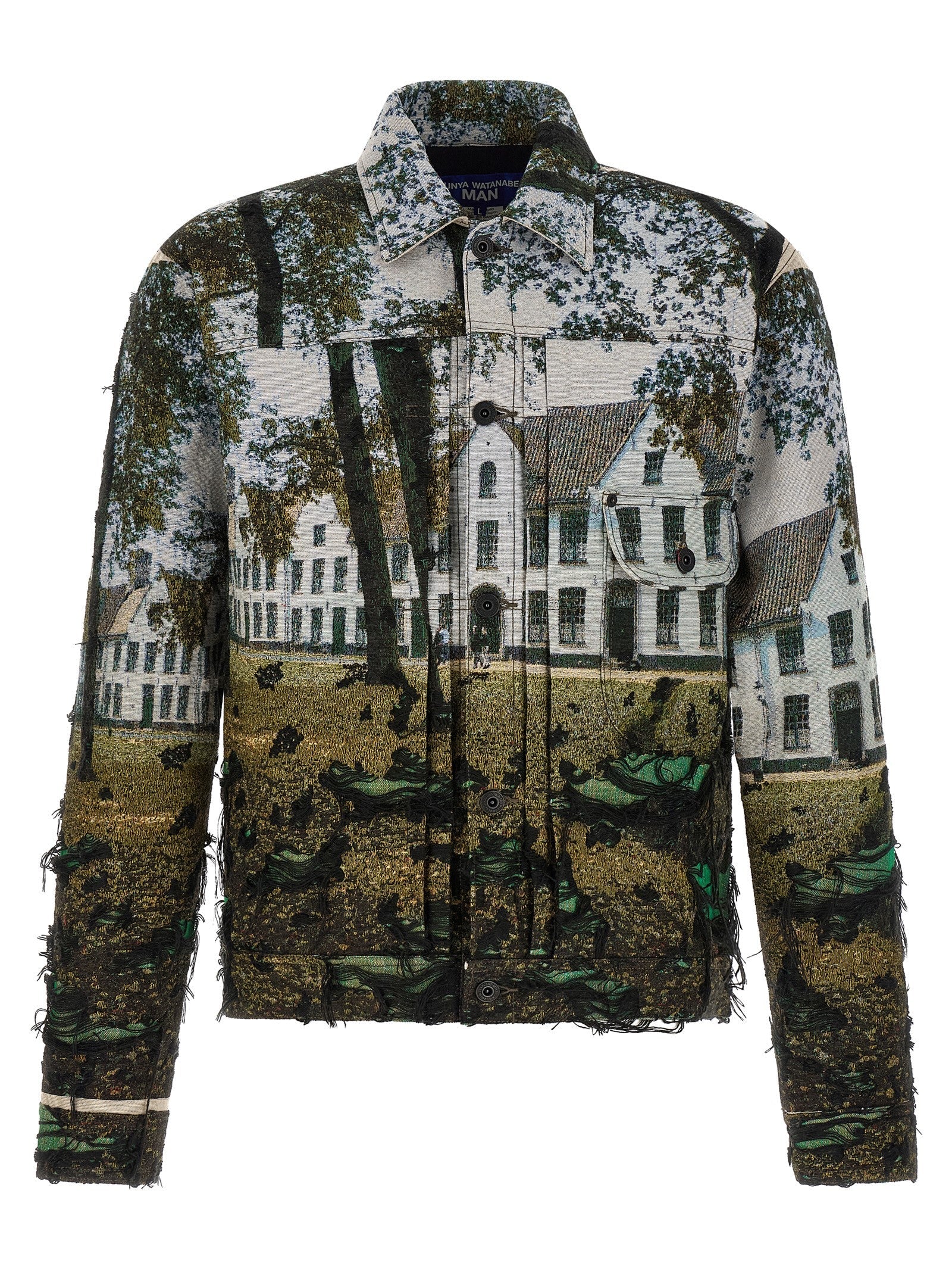 Junya Watanabe Architectural Jacquard Jacket — Multicolor