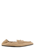 Miu Miu Nappa Leather Moccasin — Beige