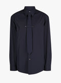 Dries Van Noten Cotton Popeline Shirt — Navy