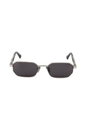 Gafas de sol de montura rectangular de metal Hickmann HI3248 — Plateado