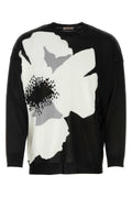 Valentino Garavani Abstract Intarsia Sweater — Black