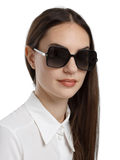 Marc Jacobs MJ Oversized Square Acetate Sunglasses — Black