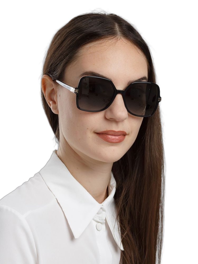 Marc Jacobs MJ Oversized Square Acetate Sunglasses — Black