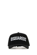 Dsquared2 BCM066005C00001 Logo-Embroidered Cotton Baseball Cap — Black