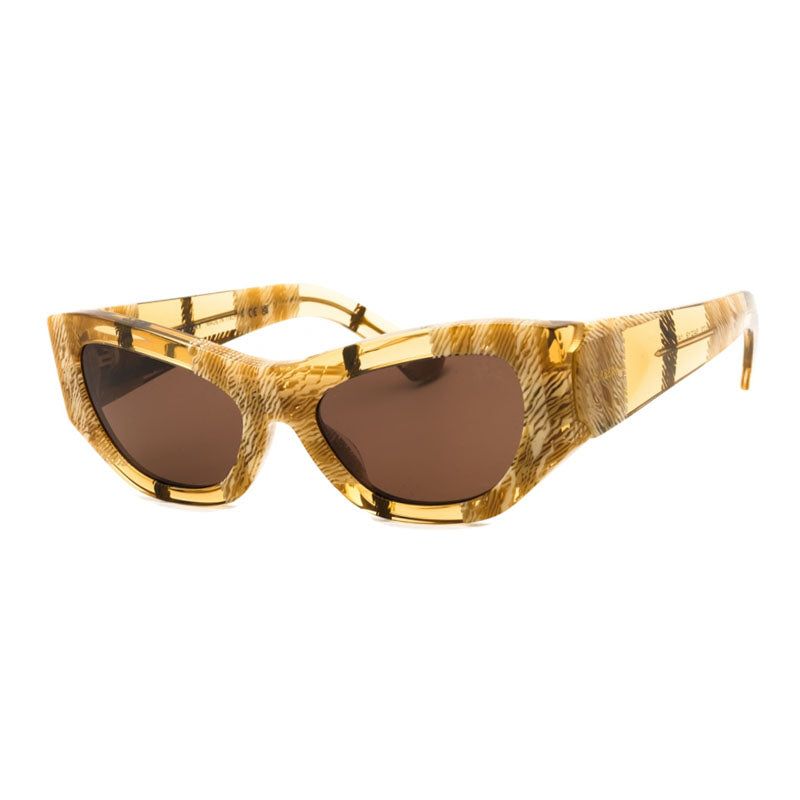 Burberry BE4450U415773 Cat-Eye Check Pattern Sunglasses — Gold
