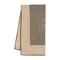 Toteme Geometric-Striped Silk Scarf — Beige