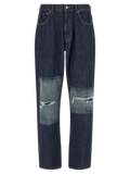 MM6 Maison Margiela Patchwork-Blocked Denim Jeans — Blue