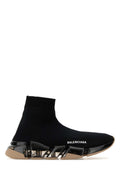 Balenciaga Knit Sock-Style Sneaker — Black