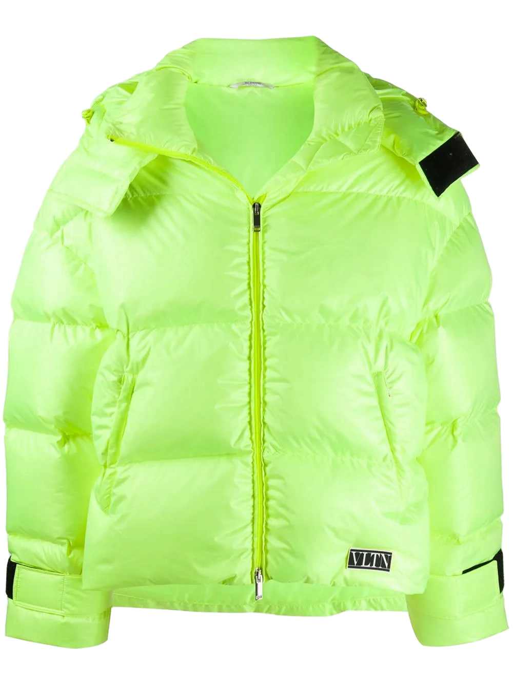 Valentino Neon Goose Down Puffer Down Jacket — Yellow
