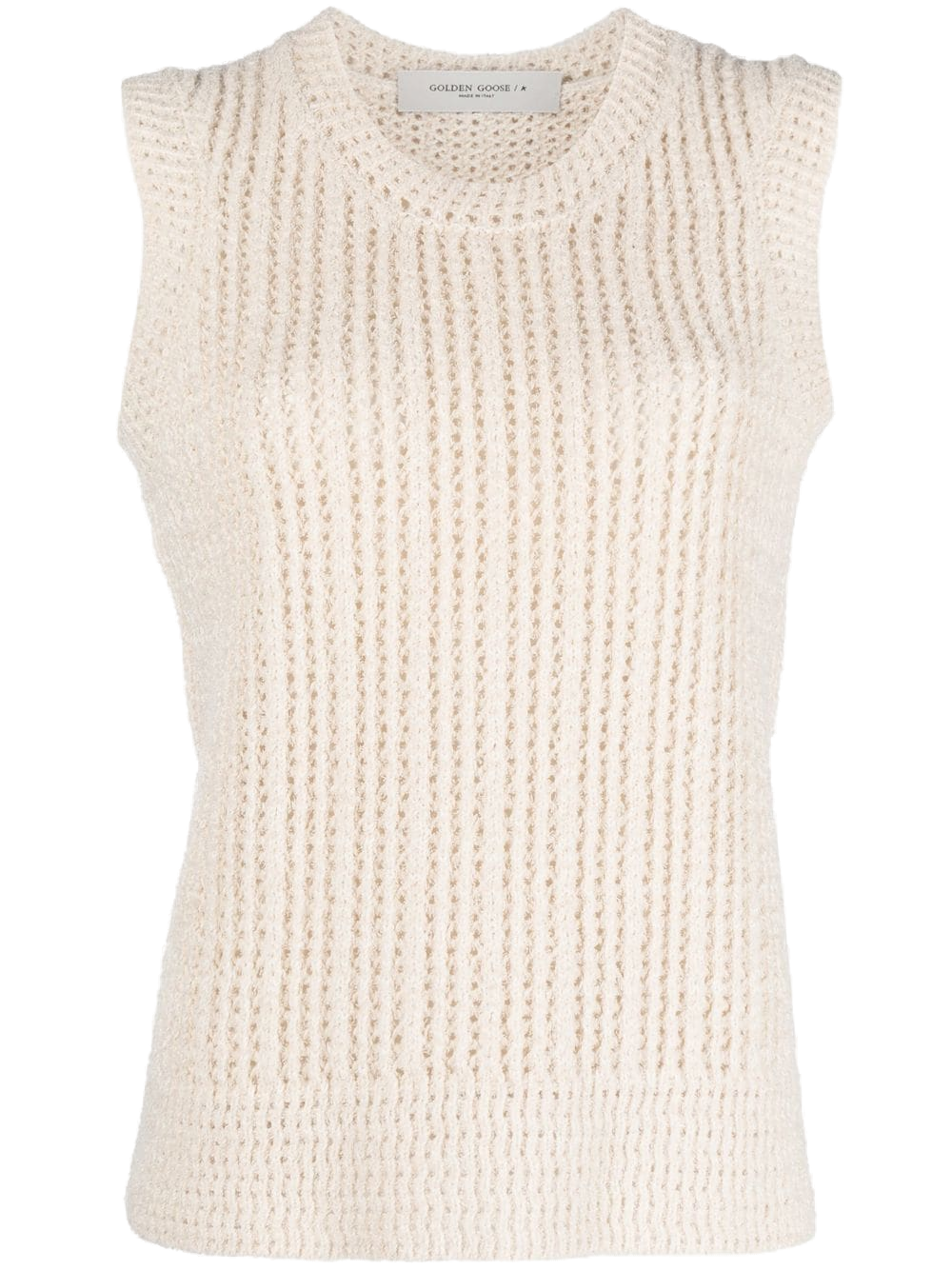 Golden Goose Chunky Knit Tank Top — Off-White