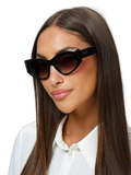 Just Cavalli SJC169 Cat-Eye Acetate Sunglasses — Black