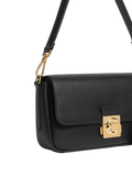 Coccinelle C-Me Lock Shoulder Bag — Black
