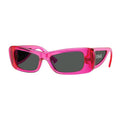 Versace VE4481543487 Oversized Rectangle Sunglasses — Pink