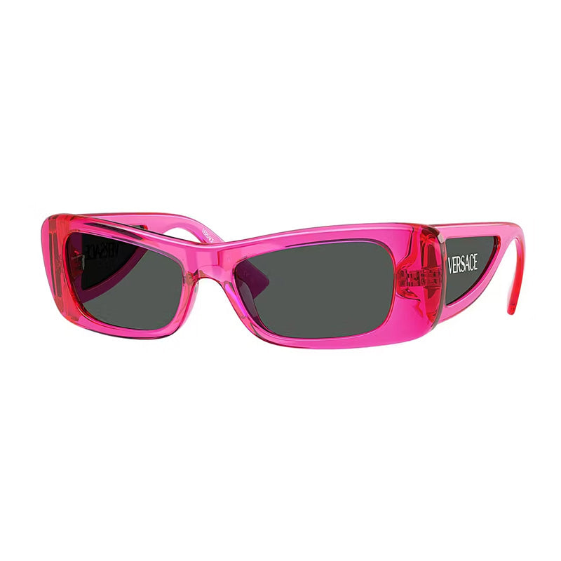 Versace VE4481543487 Oversized Rectangle Sunglasses — Pink