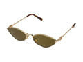 Miu Miu 0MU Oval Metal Sunglasses — Gold
