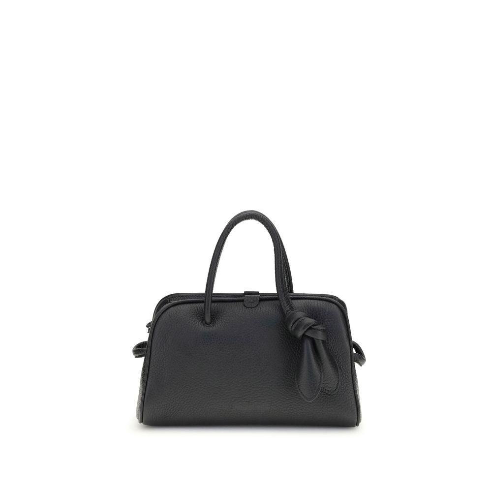 Jacquemus Grained Calf Leather Top Handle Bag — Black