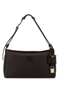 Miu Miu Pebbled Calf Leather Shoulder Bag — Black
