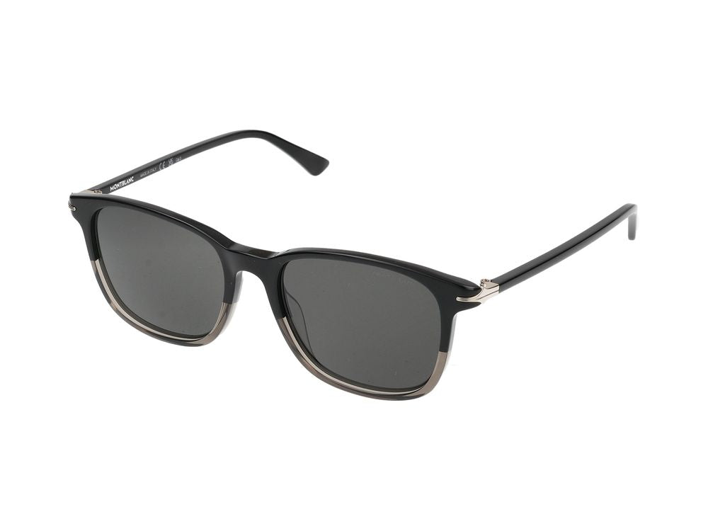 Montblanc MB0338S Square Acetate Sunglasses — Black