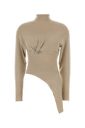 Lanvin Drappeggiato Sweater — Beige