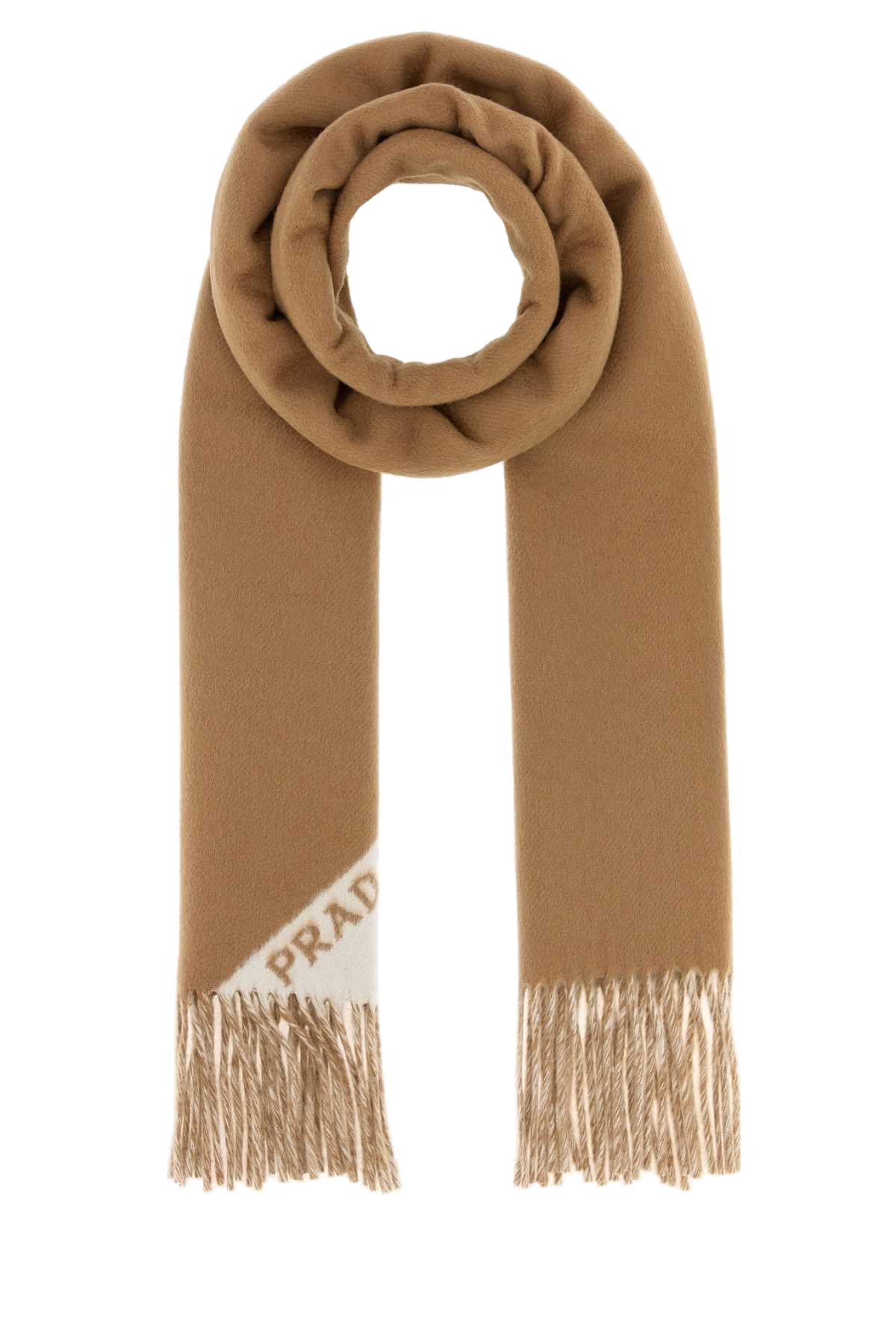 Prada Cashmere Scarf — Beige