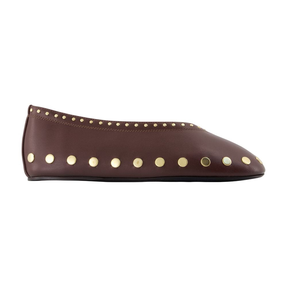 Ganni Jenny Ballerina — Brown