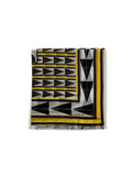 Lanvin Geometric Wool Scarf — Yellow